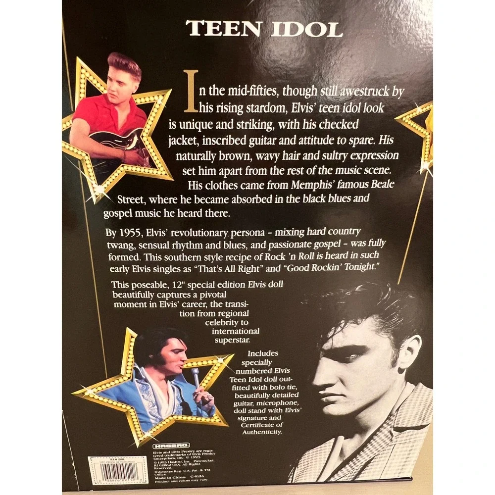Hasbro Elvis Presley Jailhouse Rock Doll 1993 Gold Box Collector Edition Red NEW